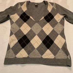 JCrew small women’s argyle sweater